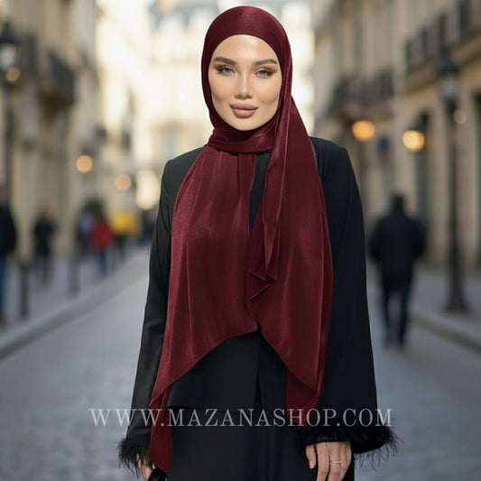 Hijab Mazana Premium Crepe Crinkle Satin