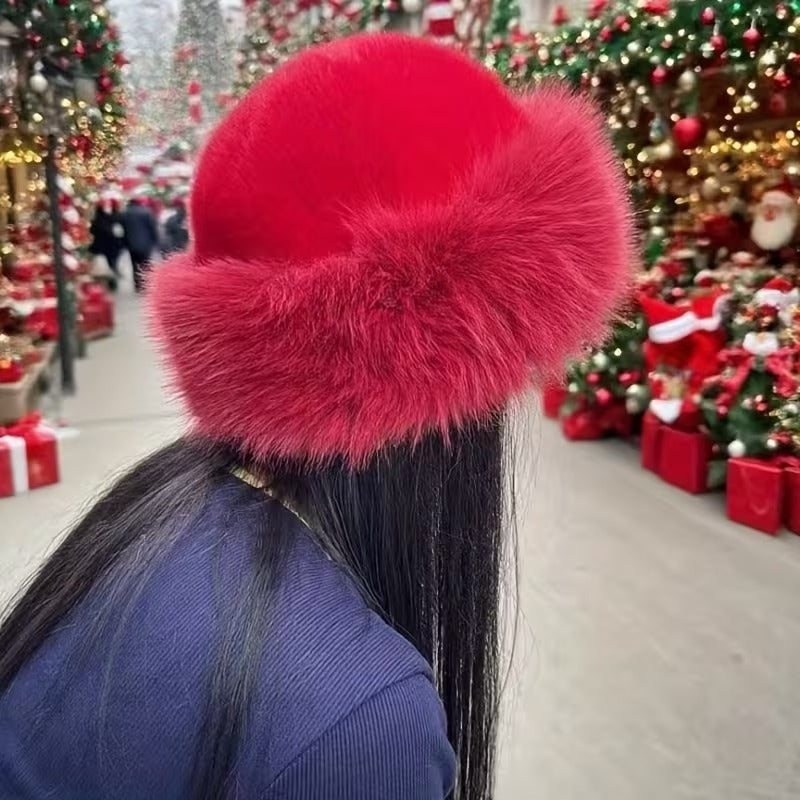 Chapeau d'Hiver Élégant en Fausse Fourrure pour Femme - Doux, Confortable