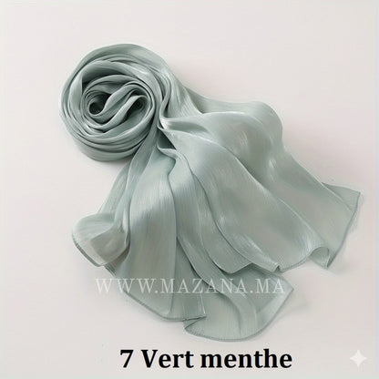 Hijab Mazana Premium Crepe Crinkle Satin