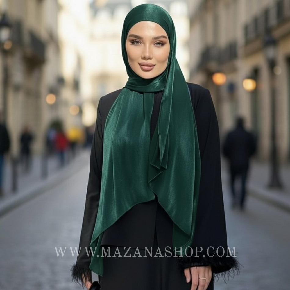 Hijab Mazana Premium Crepe Crinkle Satin