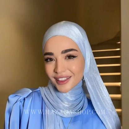 Hijab Mazana bleu ciel
