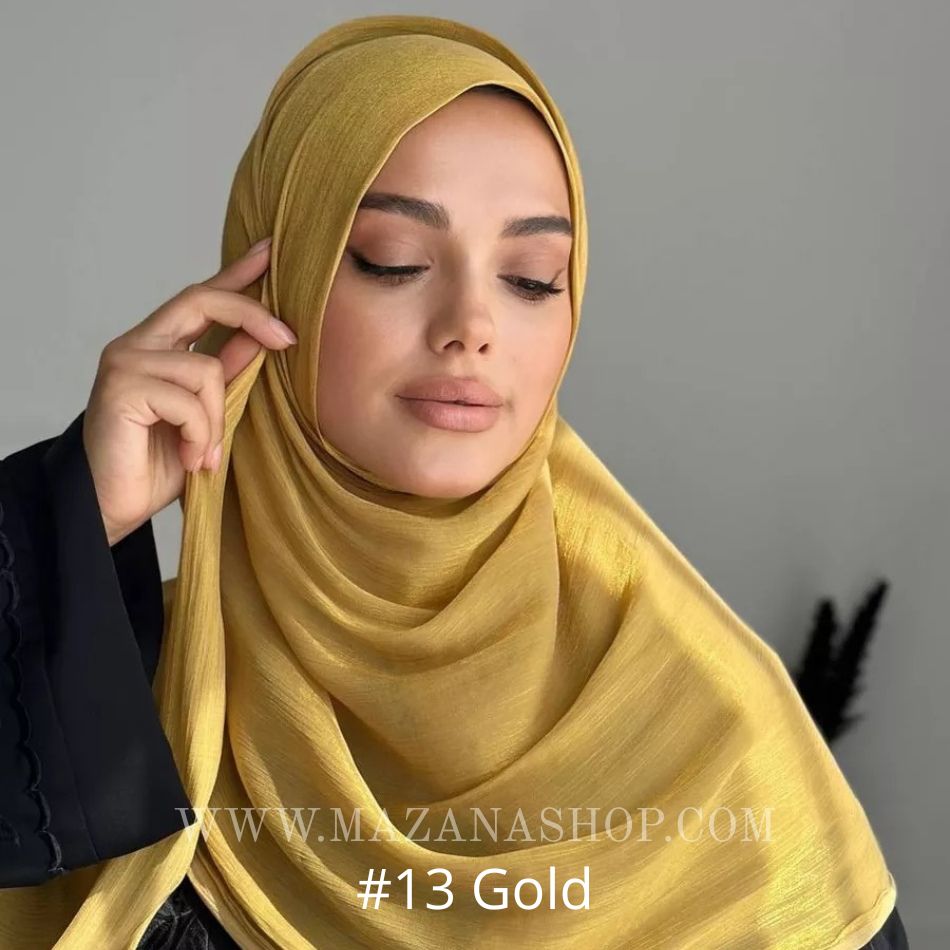 Hijab Mazana Premium Crepe Crinkle Satin