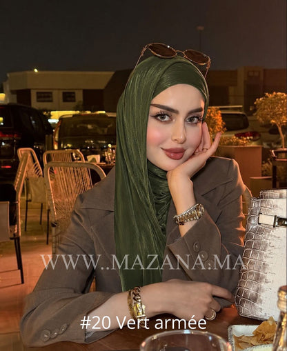 Hijab Mazana Premium Crepe Crinkle Satin