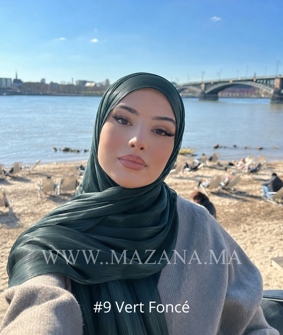 Hijab Mazana Premium Crepe Crinkle Satin