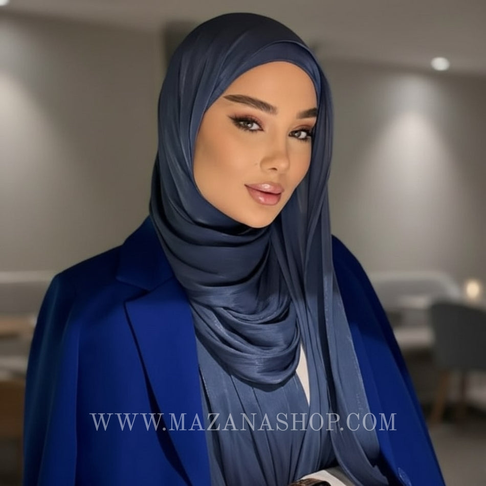 Hijab Mazana Premium Crepe Crinkle Satin