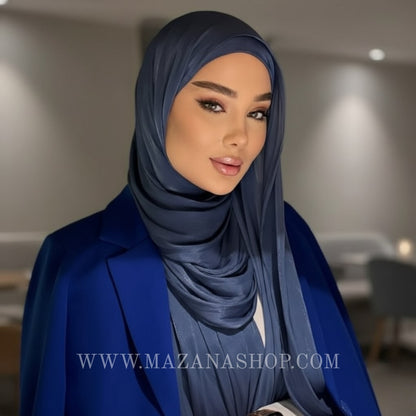 Hijab Mazana Premium Crepe Crinkle Satin
