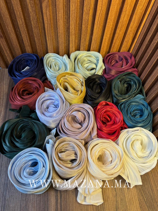 Hijab Mazana Premium Crepe Crinkle Satin