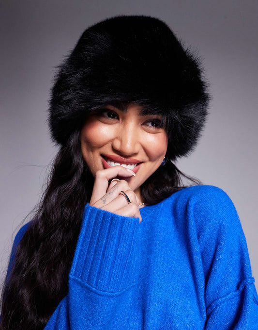 Chapeau d'Hiver Élégant en Fausse Fourrure pour Femme - Doux, Confortable