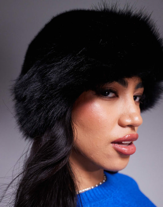 Chapeau d'Hiver Élégant en Fausse Fourrure pour Femme - Doux, Confortable