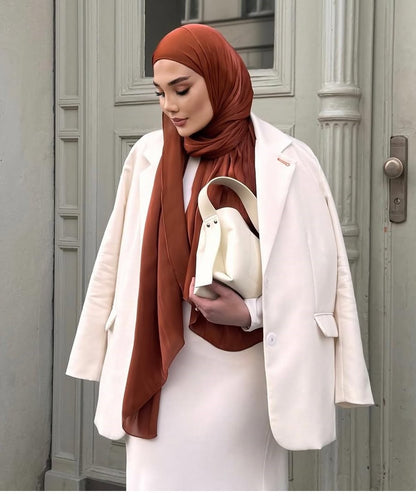 Hijab Mazana orange brique